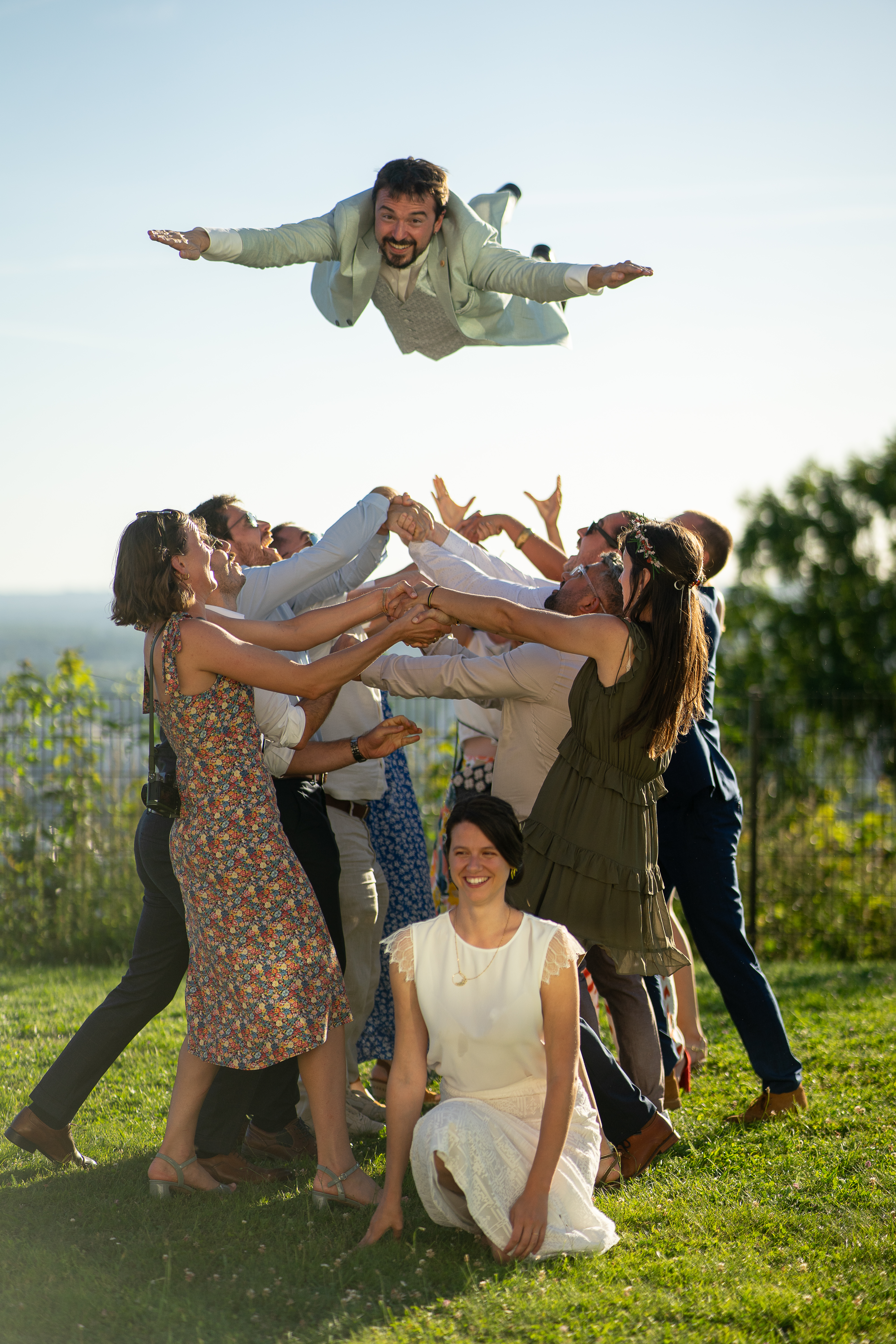 Mariage, moment complice.